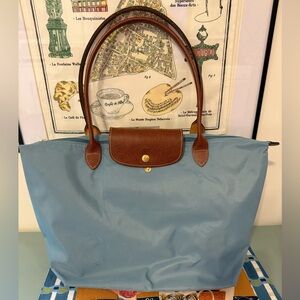 Light Blue Longhcamp Le Pliage